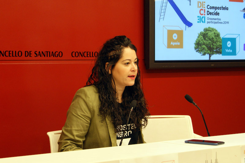 María Rozas at the press conference